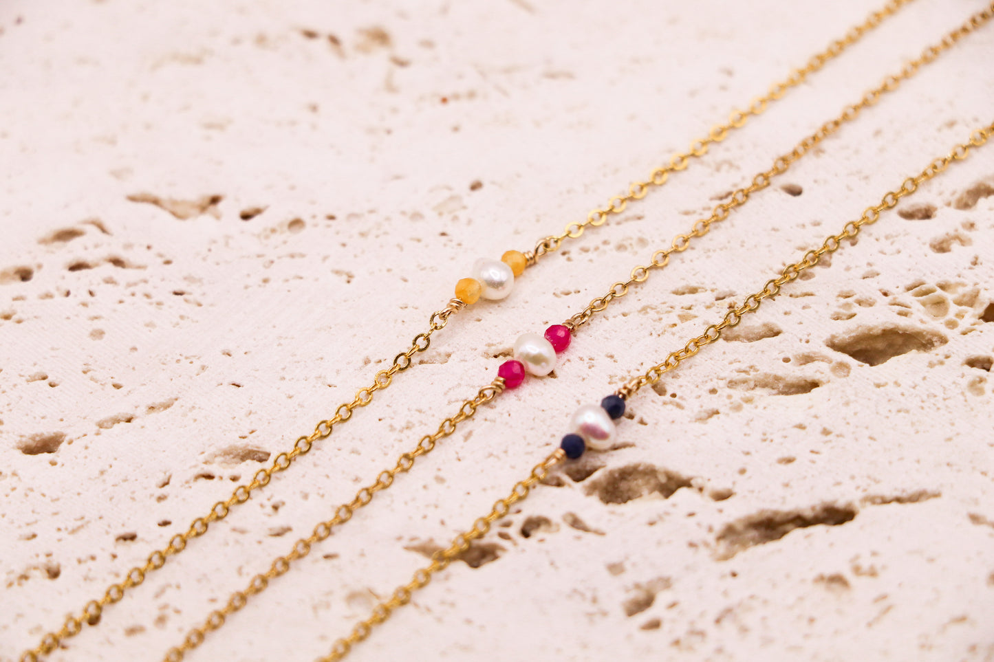 Bracelet Yara - Perle d’Eau Douce et Rubis