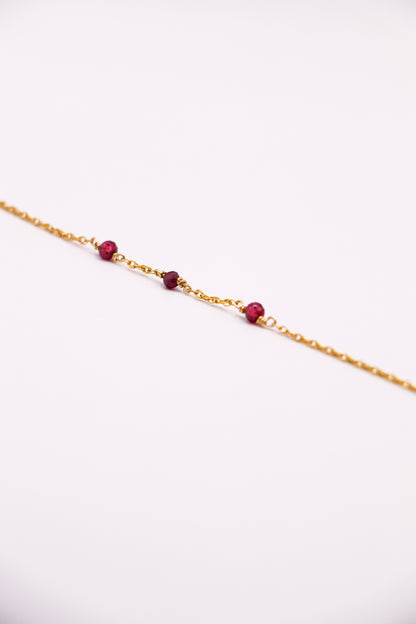 Bracelet Line - Grenat