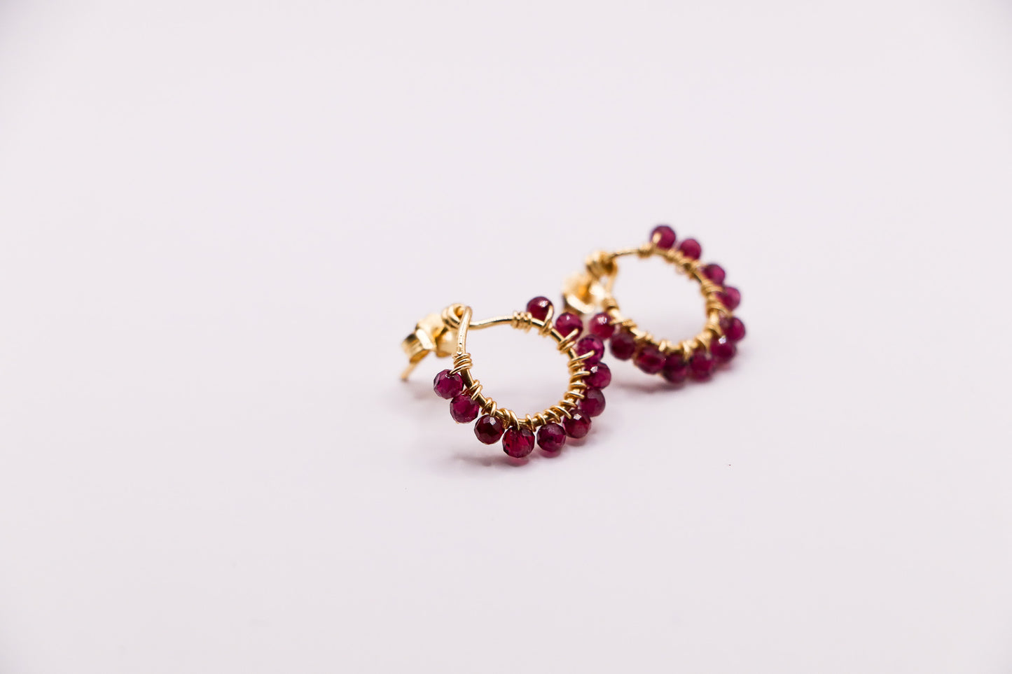 Boucles d'oreilles Celine - Grenat
