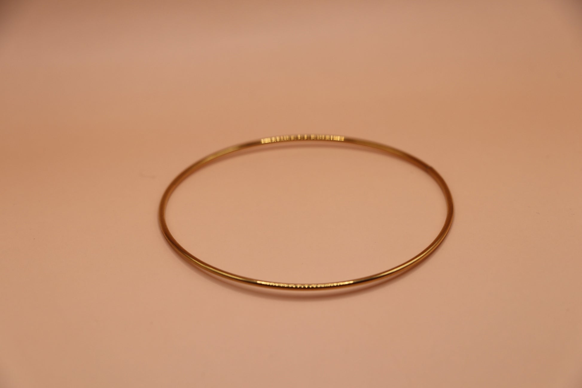 Bracelet fin en acier inoxydable doré, taille unique